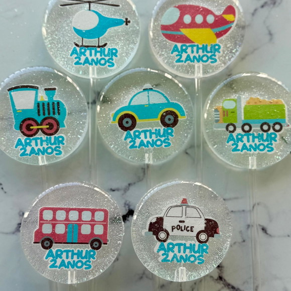 Pirulito de Cristal Meios de Transporte - Imagem 2