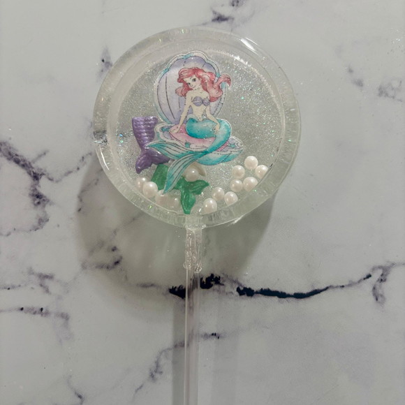Pirulito de Cristal Chocalho a Pequena Sereia