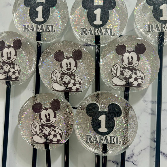 Pirulito de Cristal Mickey Futebol - Imagem 3