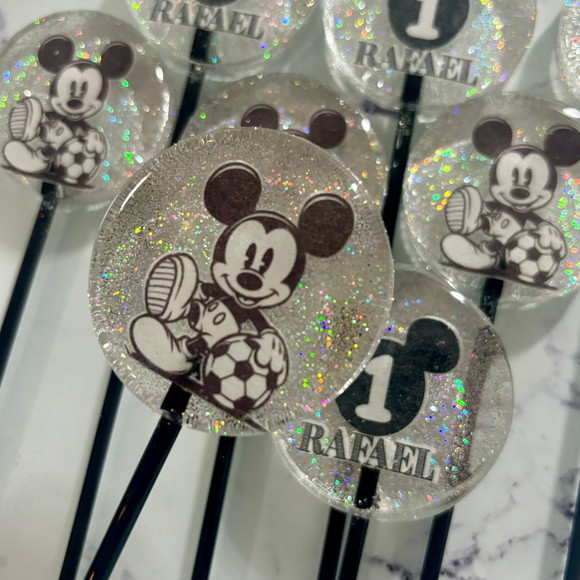 Pirulito de Cristal Mickey Futebol - Imagem 5