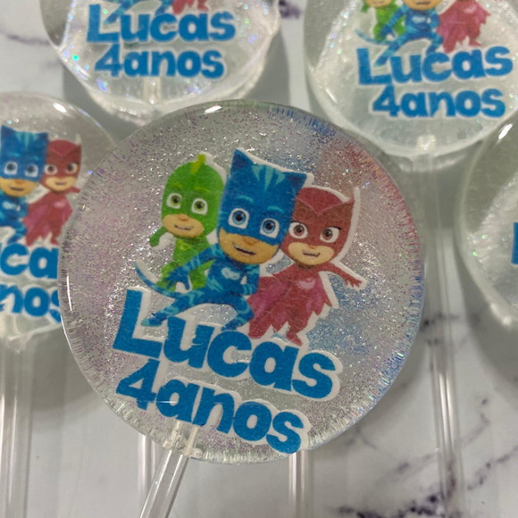 Pirulito de Cristal Pj Mascarados