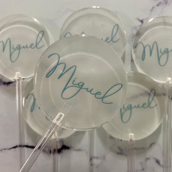 Pirulito de Cristal Personalizado em Transfer