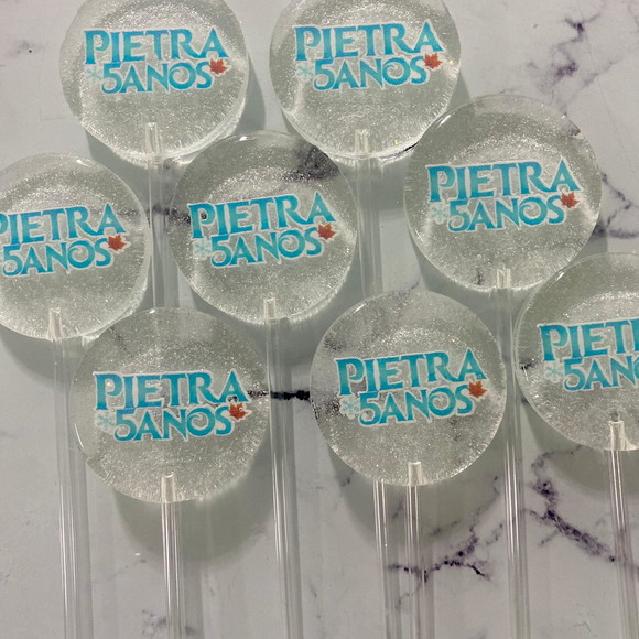 Pirulito de Cristal Personalizado Frozen