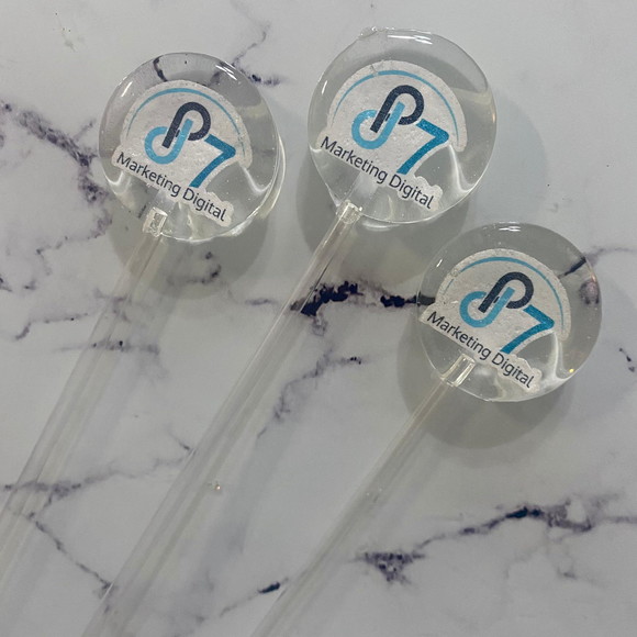 Pirulito de Cristal Personalizado - Coorporativo (mini)