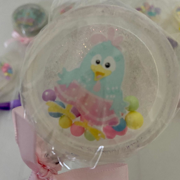 Pirulito de Cristal Chocalho Galinha Pintadinha