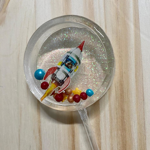 Pirulito De Cristal Chocalho Lego Astronauta