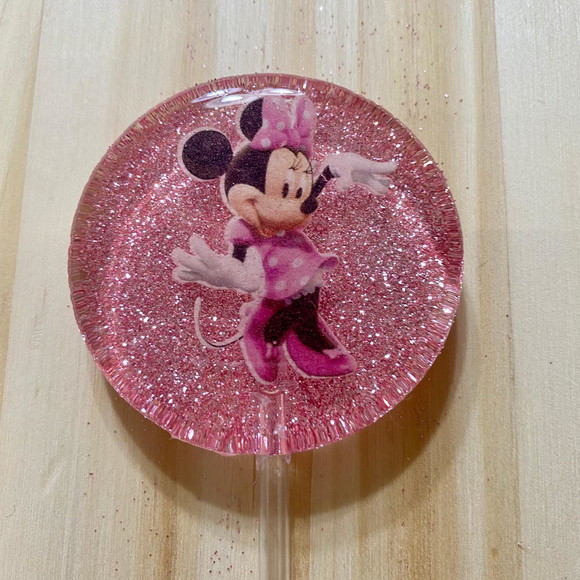 Pirulito de Cristal Minnie Rosa