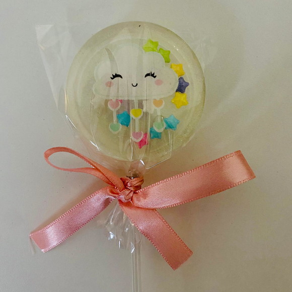 Pirulito de Cristal Chocalho Chuva de Amor