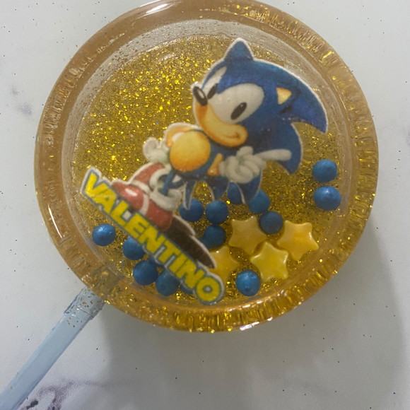 Pirulito de Cristal Chocalho Sonic