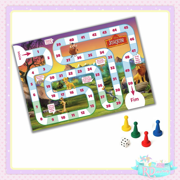 Jogo de Tabuleiro o Rei Leão