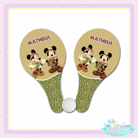Raquete Ping Pong Mickey Safari