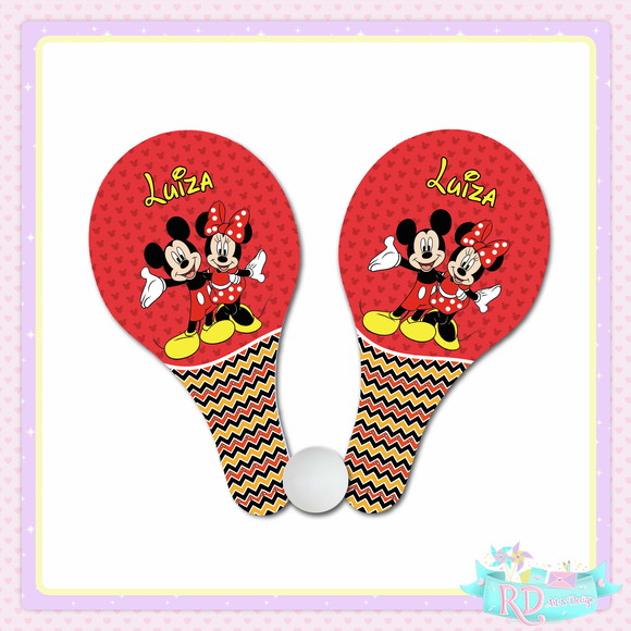 Raquete Ping Pong Mickey Minnie