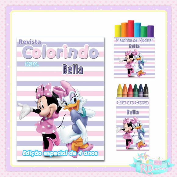 Kit Colorir com Massinha Minnie e Margarida