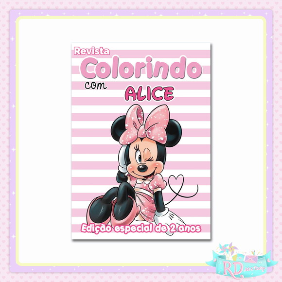 Livrinho de Colorir Minnie Rosa