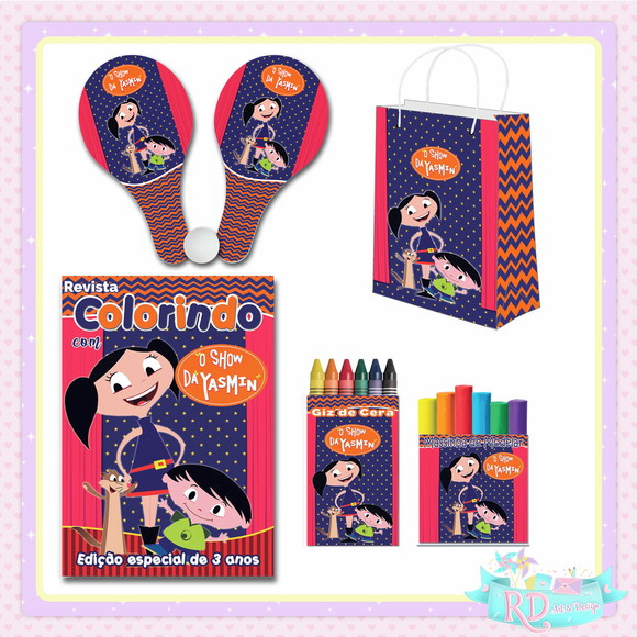 Kit Colorir com Massinha Sacolinha e Raquete o Show da Luna