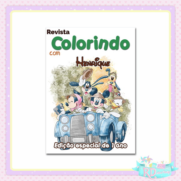 Livrinho de Colorir Mickey Safari
