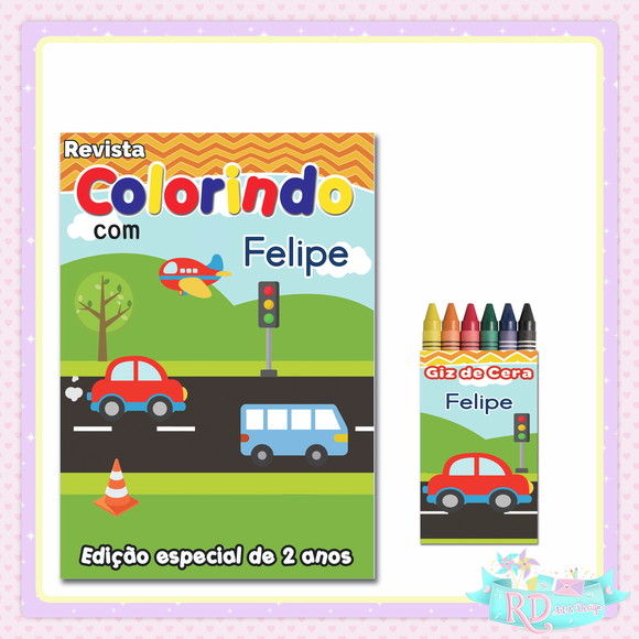Kit Colorir Meio de Transporte