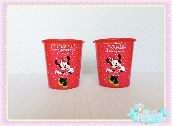 Baldinho De Pipoca Minnie Vermelha