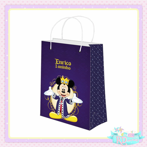 Sacolinha Personalizada Mickey Realeza