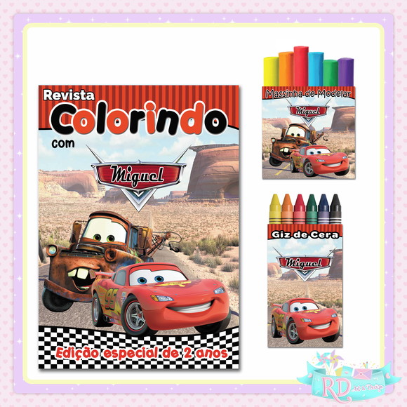 Kit Colorir com Massinha Carros