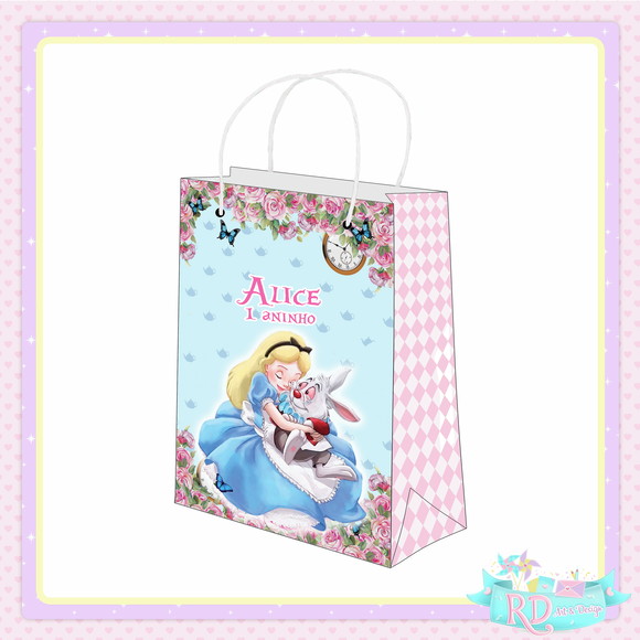 Sacolinha Personalizada Alice no País das Maravilhas