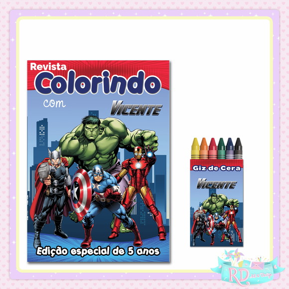 Kit Colorir Vingadores
