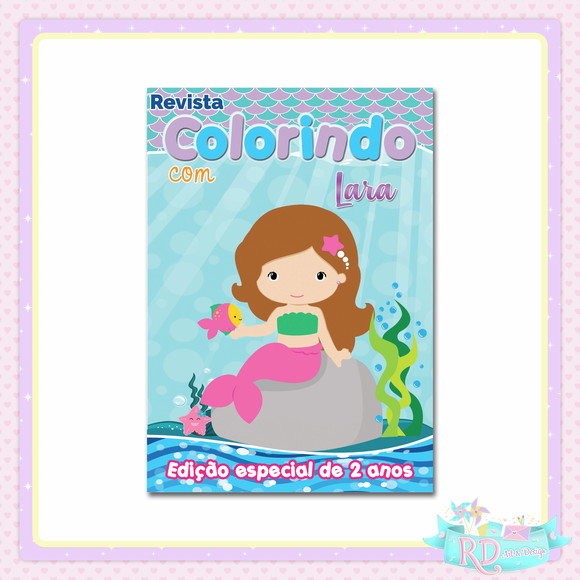 Livrinho de Colorir Sereia Cute