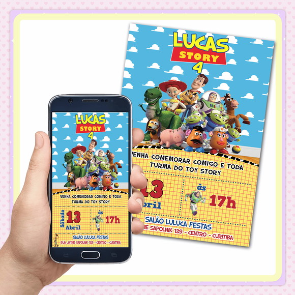 Convite Digital Toy Story