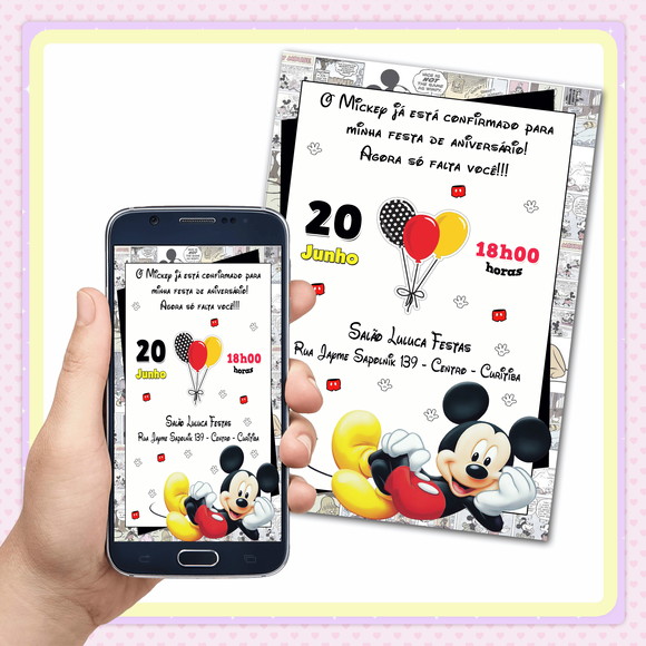 Convite Digital Mickey