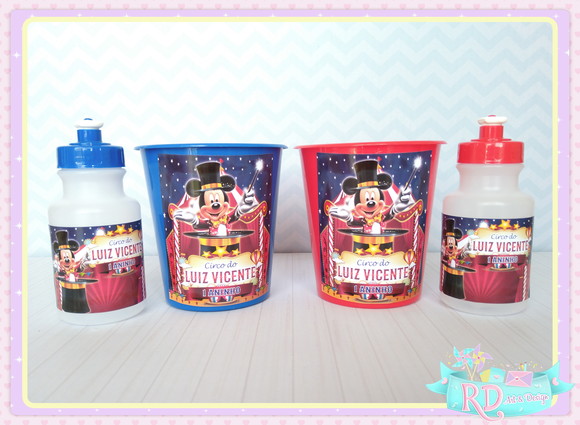 Kit Baldinho e Squeeze Circo do Mickey