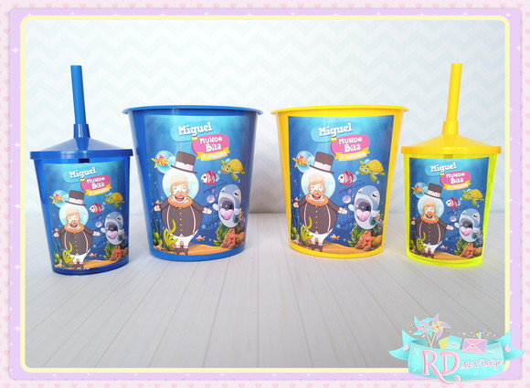 Kit Baldinho e Copo Shake Mundo Bita