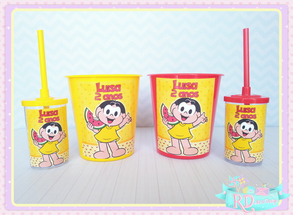 Kit Baldinho e Copo Short Drink Magali