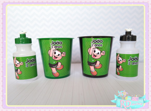 Kit Baldinho e Squeeze Cebolinha