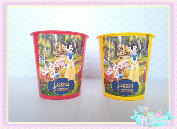 Baldinho de Pipoca Branca de Neve