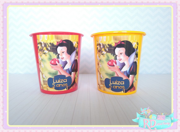 Baldinho de Pipoca Branca de Neve