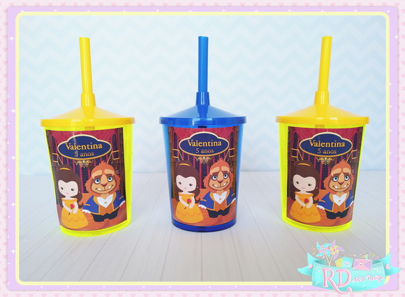 Copo Shake A Bela e a Fera Cute