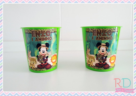 Baldinho de Pipoca Mickey Safari