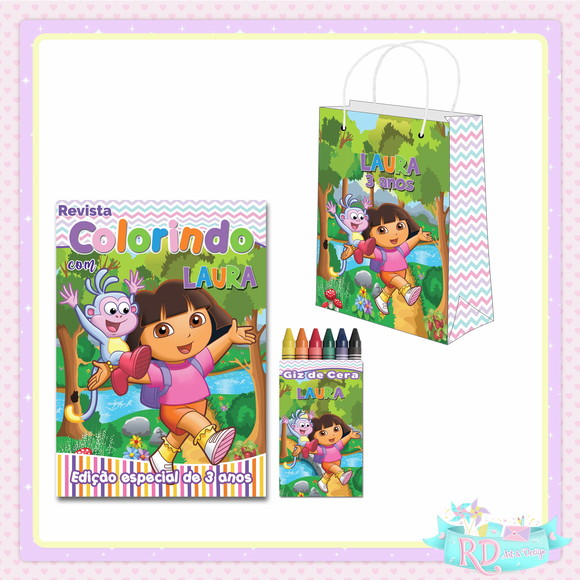 Kit Colorir com Sacolinha Dora Aventureira