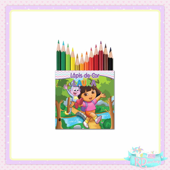Mini Lápis de Cor Dora Aventureira
