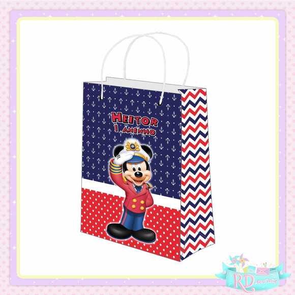 Sacolinha Personalizada Mickey Marinheiro