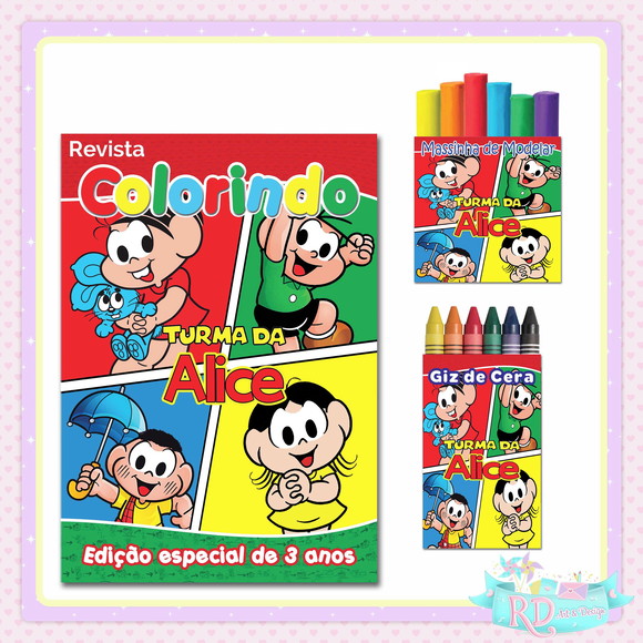 Kit Colorir com Massinha Turma da Mônica
