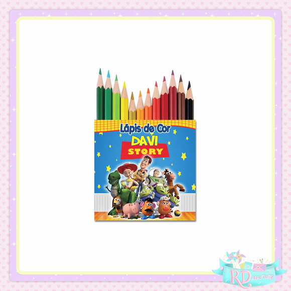 Mini Lápis de Cor Toy Story