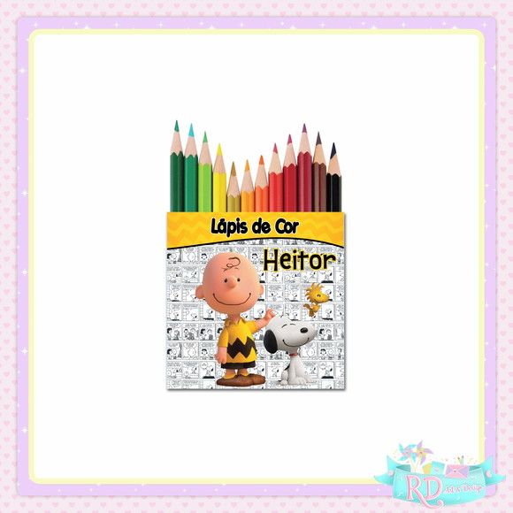 Mini Lápis de Cor Snoopy