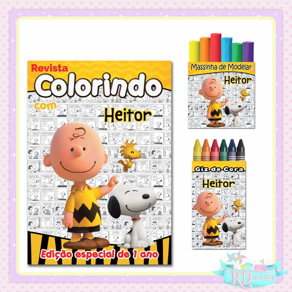 Kit Colorir com Massinha Snoopy