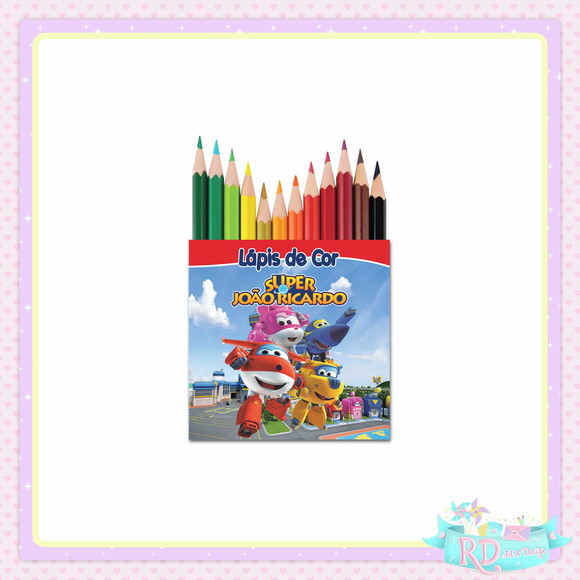 Mini Lápis de Cor Super Wings