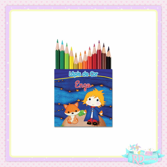 Mini Lápis de Cor Pequeno Príncipe