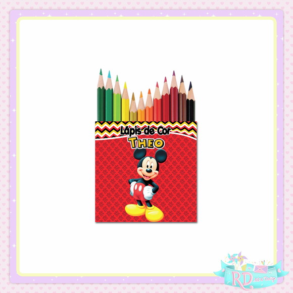 Mini Lápis de Cor Mickey