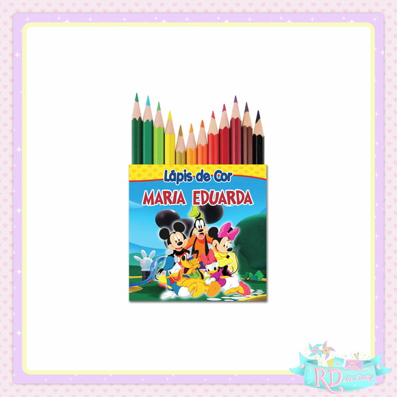 Mini Lápis de Cor Mickey Clubhouse