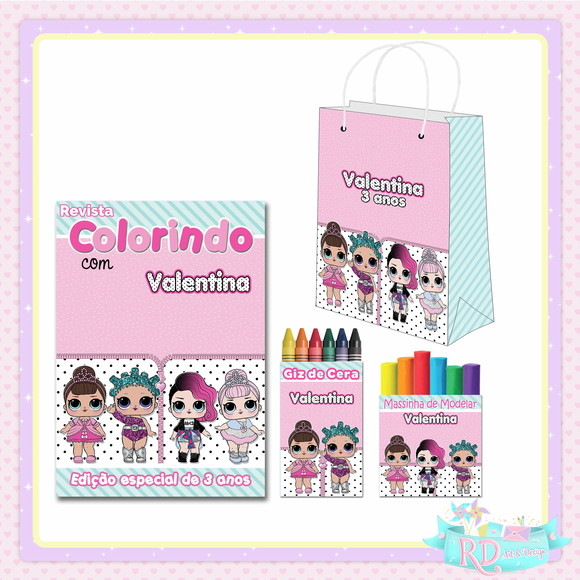 Kit Colorir com Massinha e Sacolinha Lol Surprise