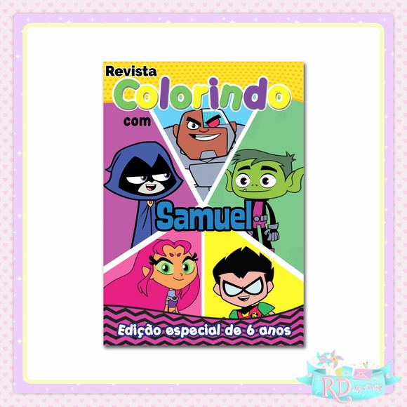 Livrinho de Colorir Jovens Titans